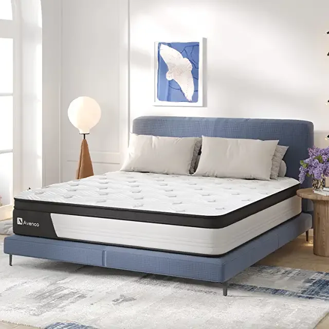 Avenco Matelas 90x190, Épaisseur 22cm, Ressorts Ensachés